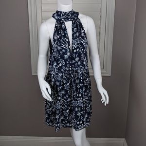 COPY - Olivaceous Tie Neck halter Mini Dress